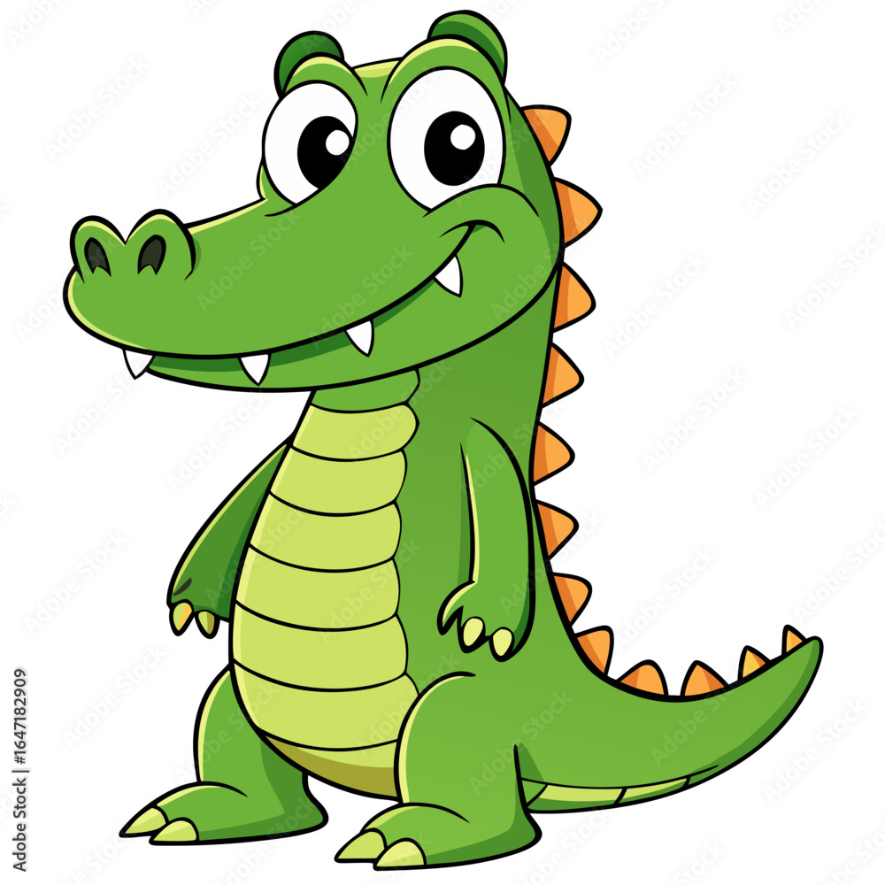 Fototapeta premium Crocodile Cartoon Vector PNG