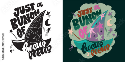 Happy Halloween set - Trick or treat – funny cute  hand drawn doodle lettering label, t-shirt design, mug print, sticker print.