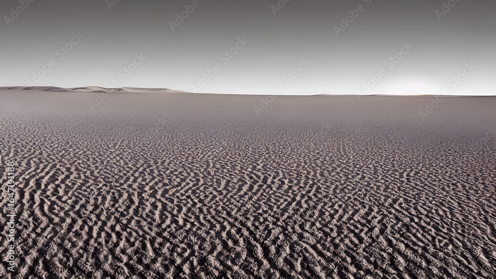 Fototapeta premium A beautiful misty sunrise over a vast desert landscape