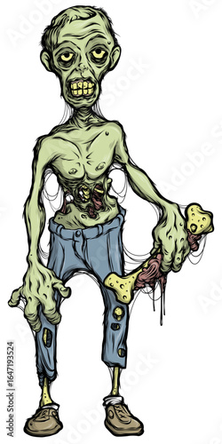 Skinny Zombie with Meaty Bone