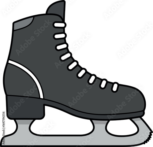 Classic ice skate winter sport equipment