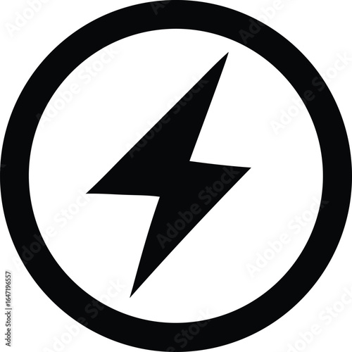 Bold black lightning bolt icon symbolizing power energy electricity and speed encased within a thick circular outline Free Download Bold black lightning bolt icon symbolizing power energy electricity and speed encased within a thick circular outline - GFXLoad