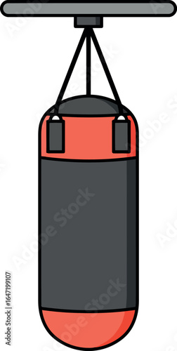 Boxing punching bag hanging