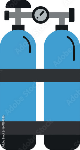 Scuba diving twin tanks