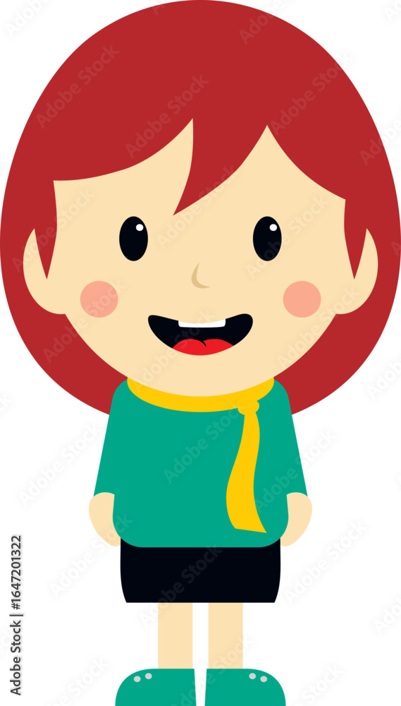 Colorful boy girl cartoon character illustration icon set Colorful boy girl cartoon character illustration icon set