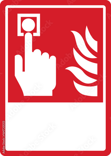 fire prevention safety sign_fire alarm call point your custom message here portrait size a4/a3/a2/a1	  
