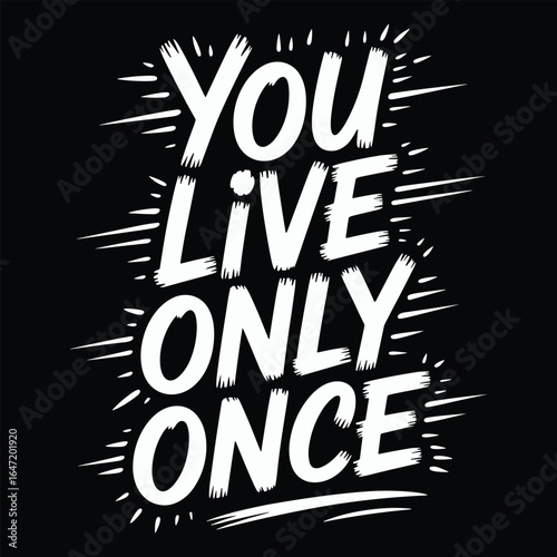 YOLO Motivation Typography  Live Life to the Fullest Inspirational Poster