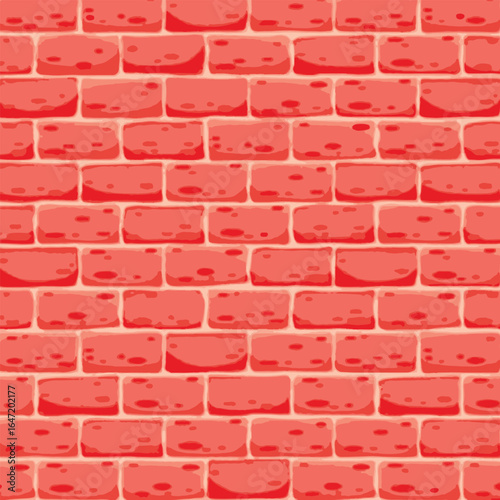 Red Brick wall texture vector illustration
