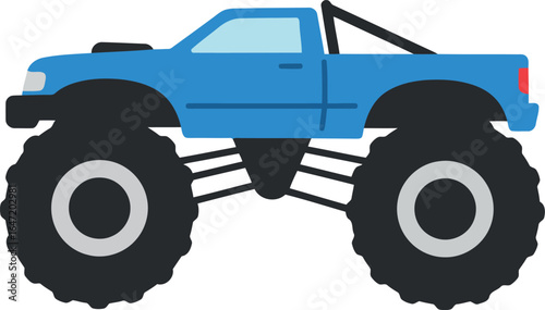 Blue monster truck off road adventure
