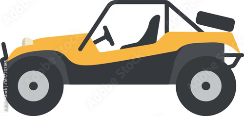Yellow off road buggy vector illustration