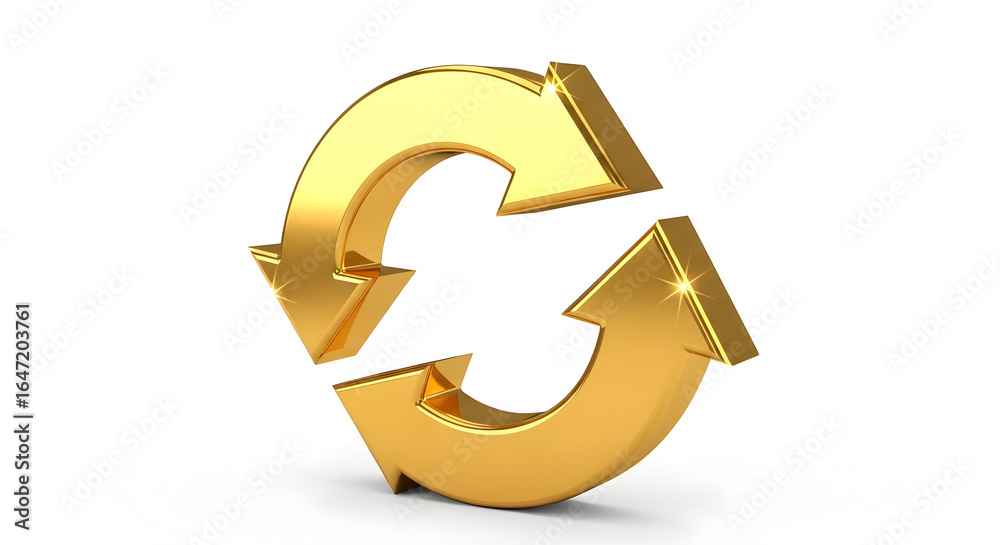 Obraz premium orange circular refresh arrows Title: Orange Circular Refresh Arrows Icon, Synchronization and Update Concept