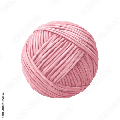 flat vector knitting yarn ball