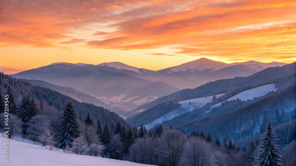 Obraz premium sunrise in the mountains