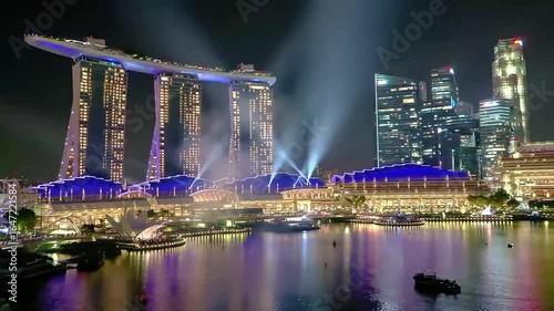 Singapore Skyline Night: Marina Bay Sands & City Lights