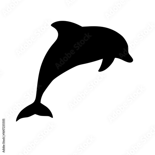 Wallpaper Mural Dynamic silhouette of a leaping dolphin. Torontodigital.ca