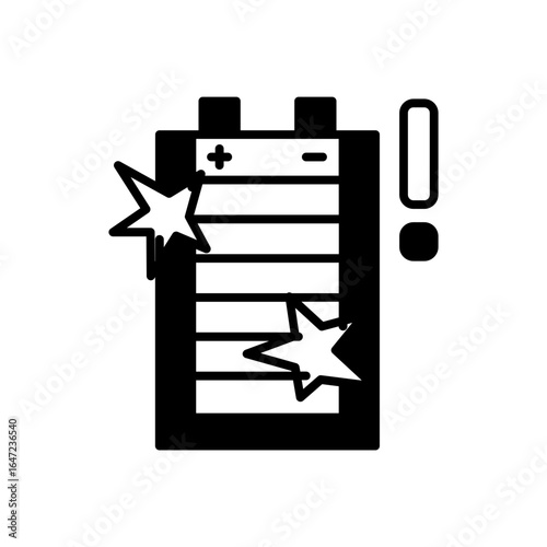 Exploded battery icon