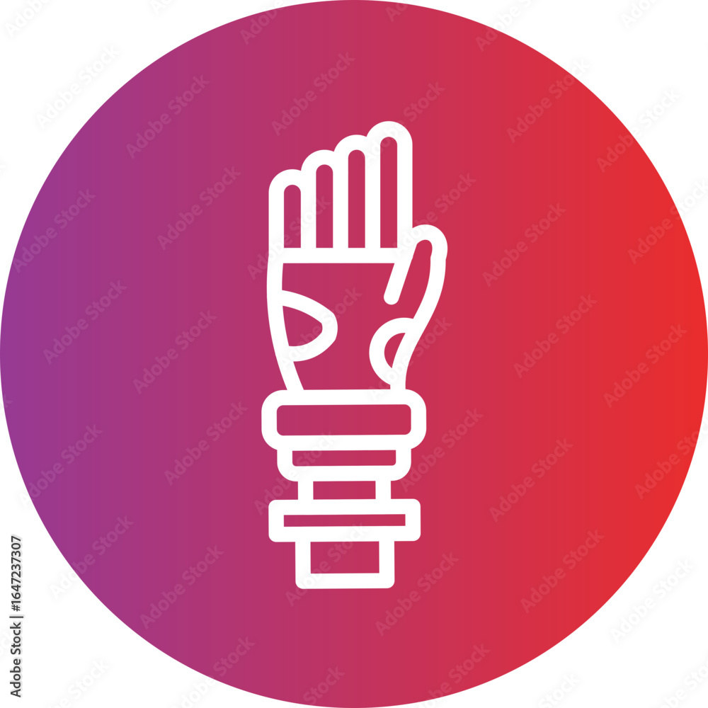 Fototapeta premium Bionic Limb vector icon style