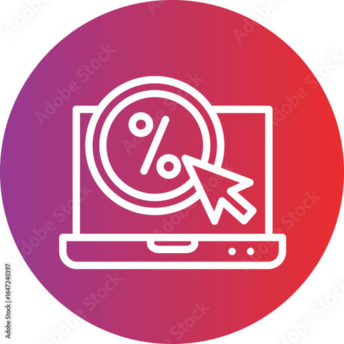 Click-through Rate Vector Icon Style