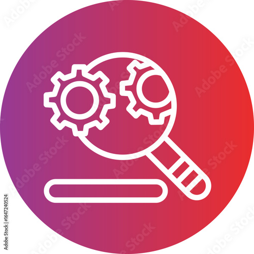 Search Engine Vector Icon Style