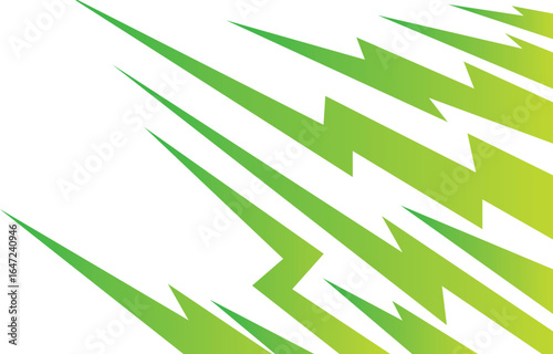 Modern abstract background with green geometric spike line pattern and with some copy space area