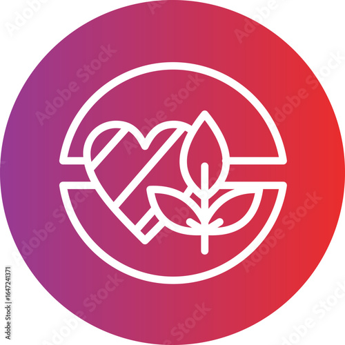Vegan Vector Style Icon