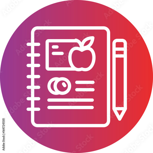 Food Journal Vector Style Icon