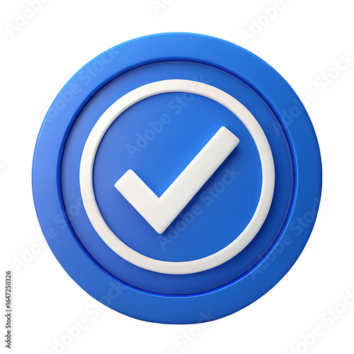 Blue circle with white check mark isolated on transparent background Free Download Blue circle with white check mark isolated on transparent background - GFXLoad