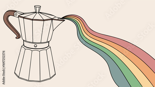 Pastel gradient pitcher illustration for milk cream juice or water kitchenware and beverage concept art