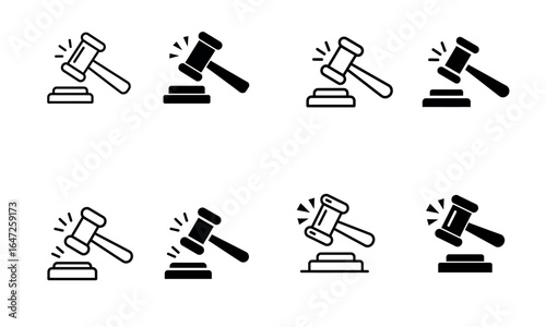 Gavel icon vector illustration for law and justice concept
