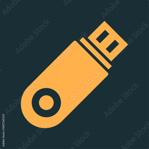 Pen drive practical important vector Illustration design glorious colorful background