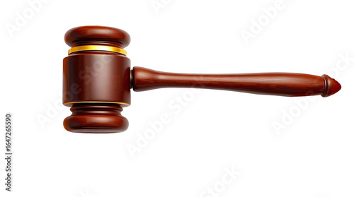 Formal Wooden Gavel Top View Illustration Isolated PNG