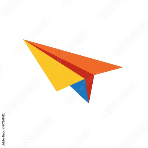 Wallpaper Mural Colorful Paper Airplane Origami Design Torontodigital.ca