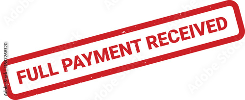 Red Rubber Stamp Indicating Full Payment Received for Services Rendered
