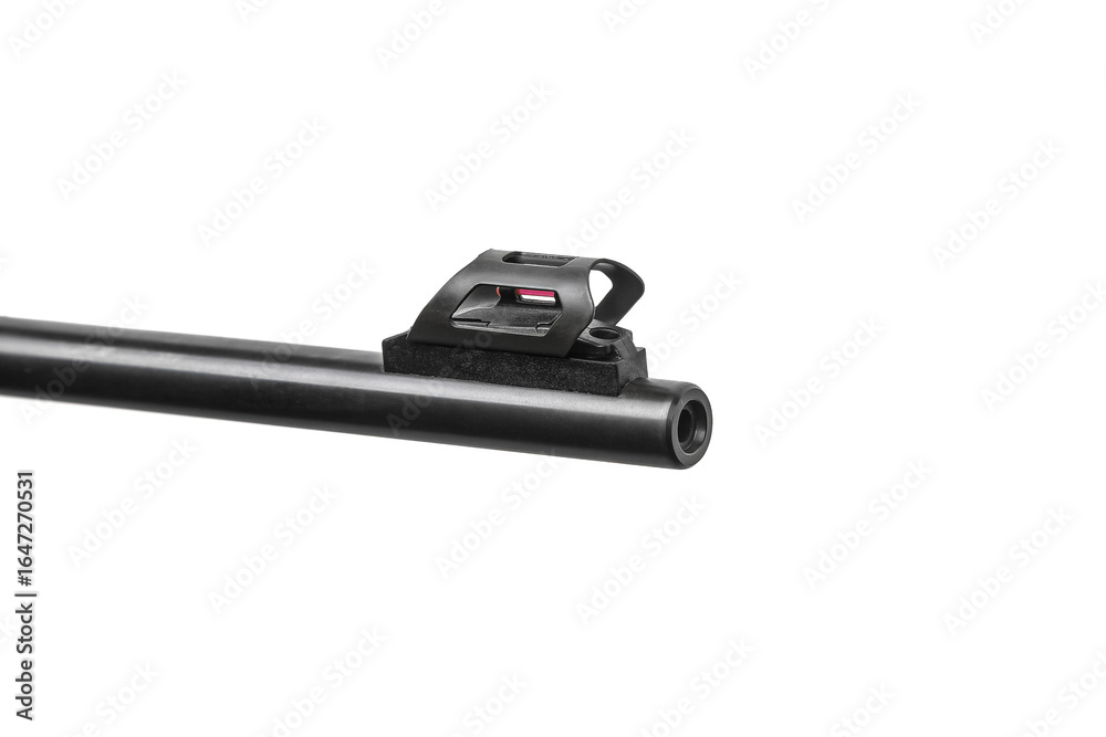 Fototapeta premium Black firearm barrel on a white background