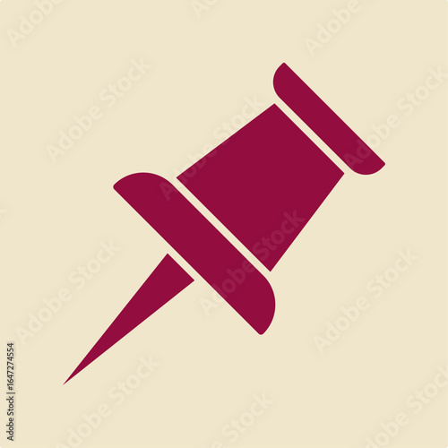 Pin red trendy useful vector Illustration design handsome colorful background