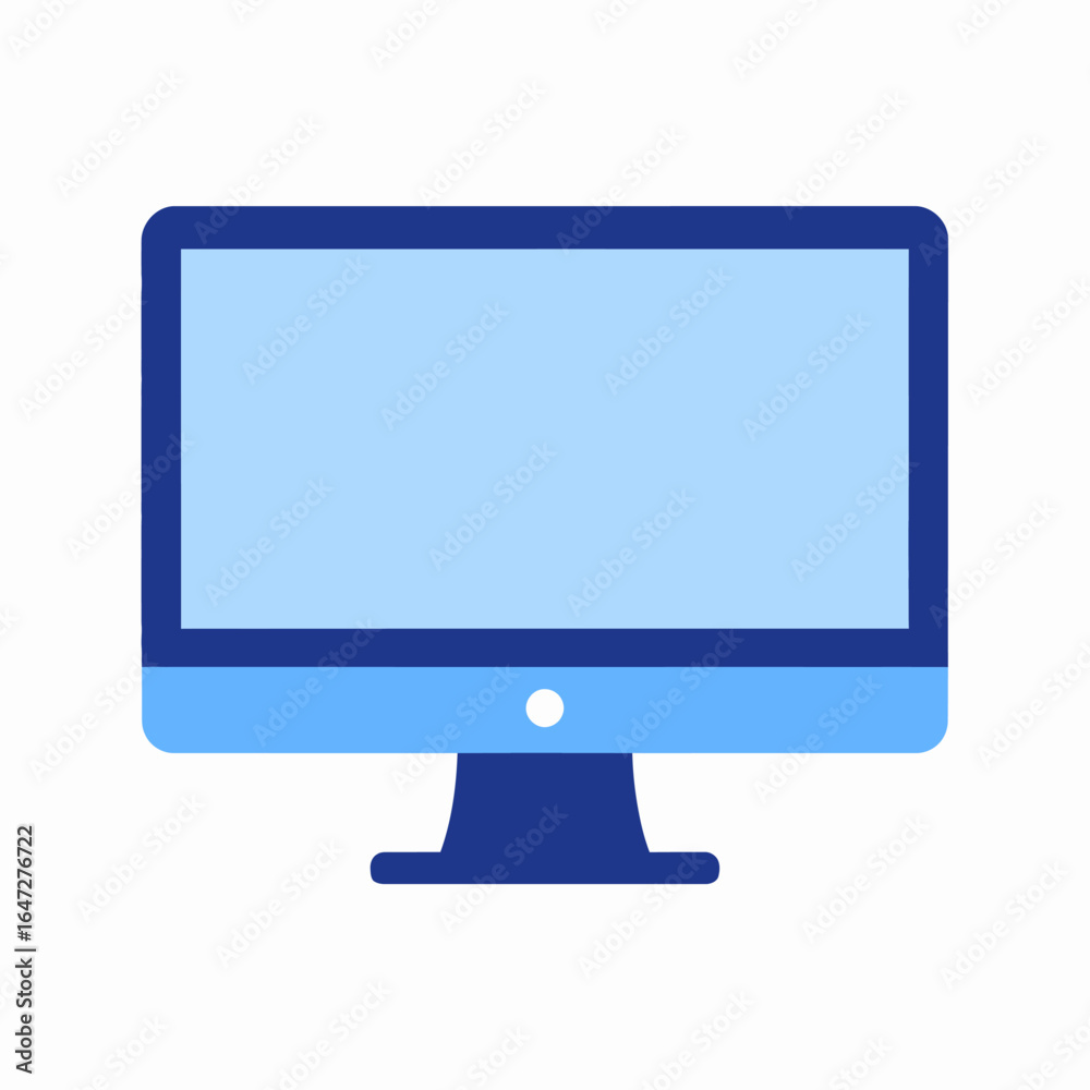 Clean Illustration of a Modern Computer Monitor for Digital Design and Technology Concepts Clean Illustration of a Modern Computer Monitor for Digital Design and Technology Concepts