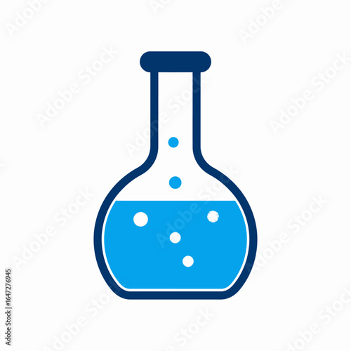 Science Experiment Beaker with Bubbling Liquid - Chemistry Icon