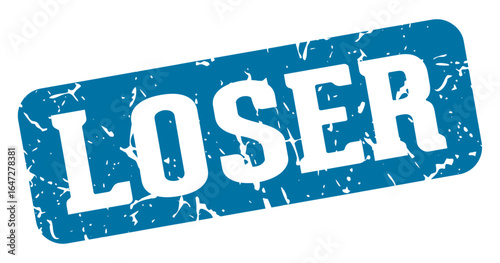 loser rectangular sign. loser stamp