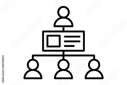 Organizational chart with hierarchical structure and user profiles business structure dashboard