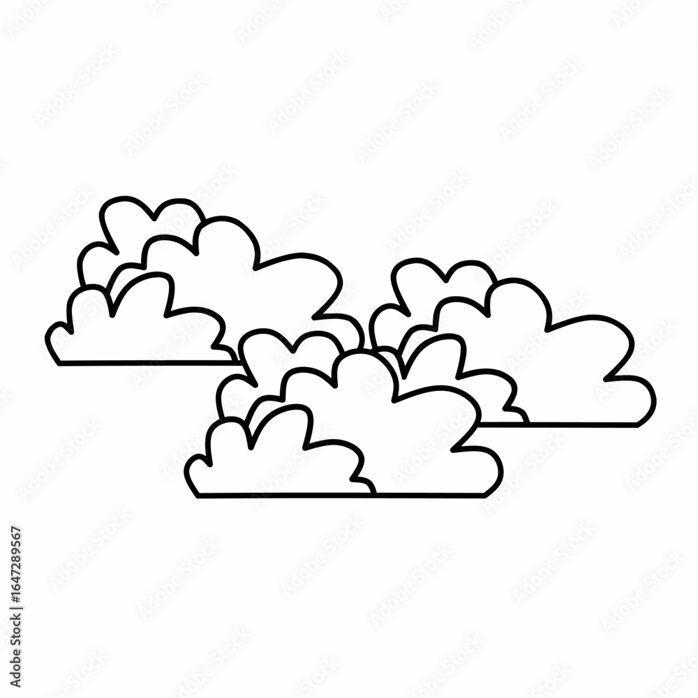 Fototapeta premium Bush vector icon with outline. Bush symbol.