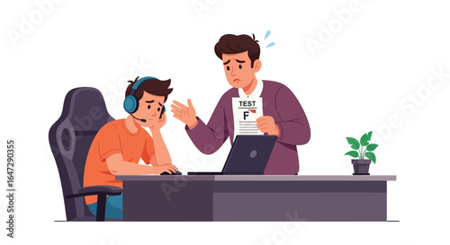 Parent Discussing with Stressed Teenager