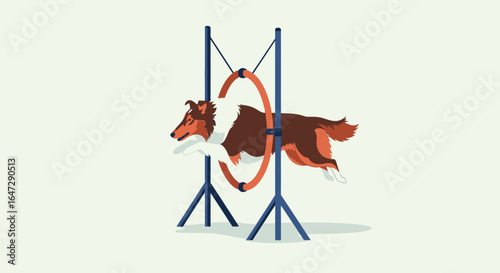 Dog Agility Jump Illustration