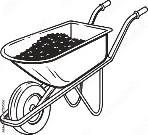 Hand drawn vector illustration of food, tools, and construction symbols