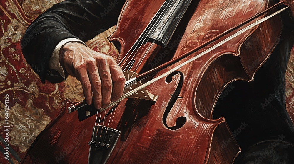 Obraz premium Cello performance close-up