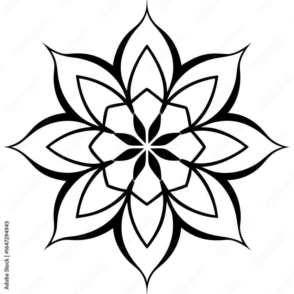 Fototapeta premium black and white flowers