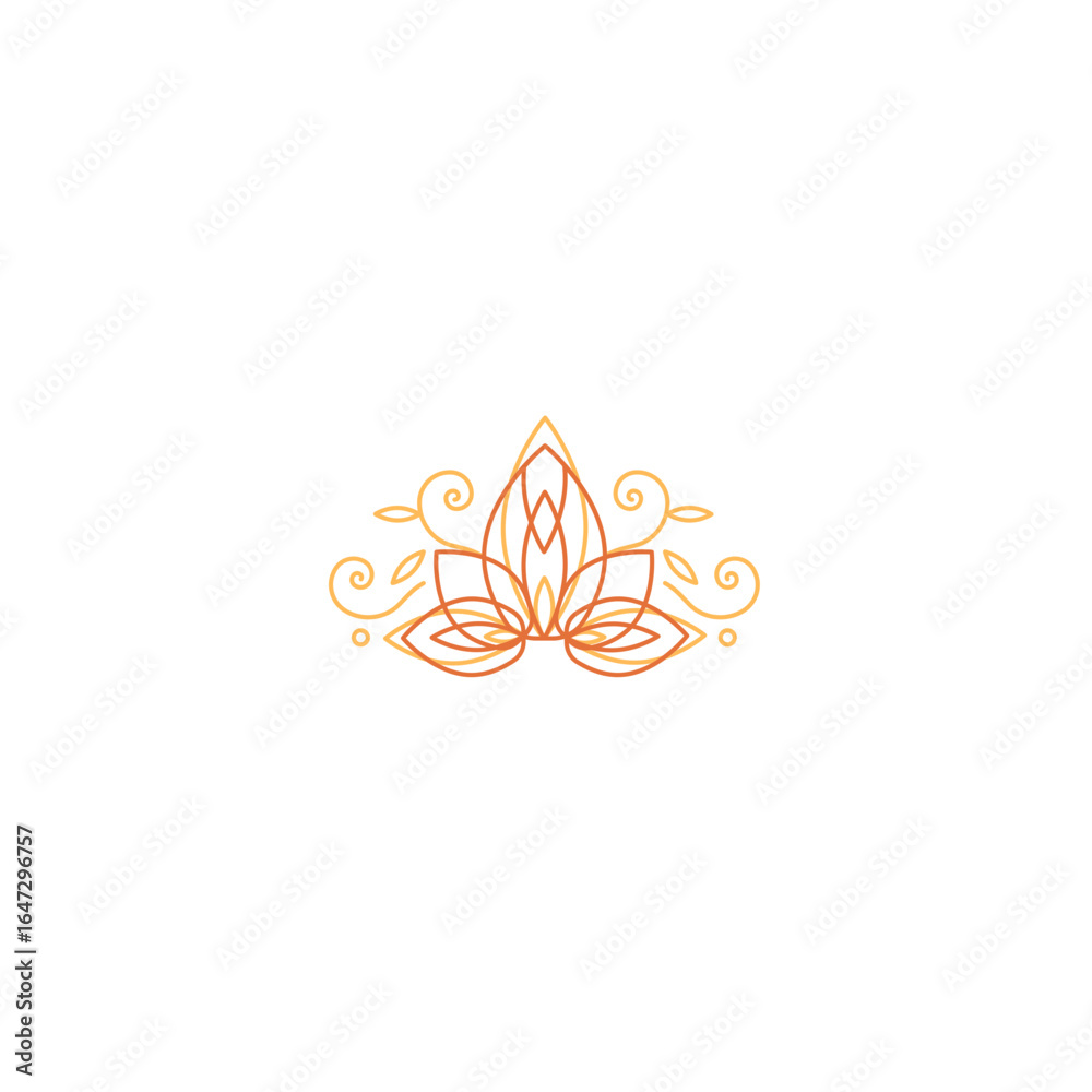 Obraz premium Flower logo template and icon.