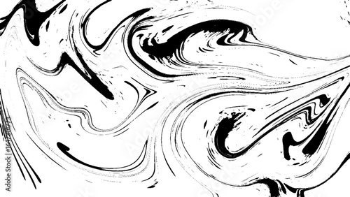 Black Marble ink texture acrylic painted waves texture background. pattern can used for wallpaper or skin wall tile luxurious. Black and white marble texture. Swirling abstract background.