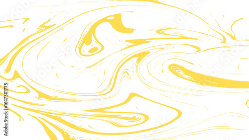 Yellow marble white pattern ink acrylic painted waves texture background for wallpaper
