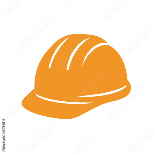 Minimal Construction Safety Helmet Vector Illustration