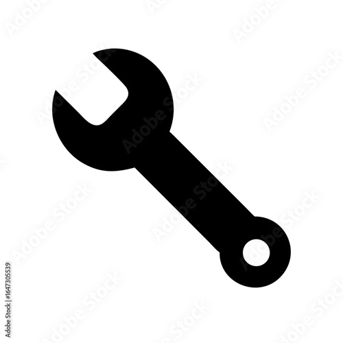A black wrench icon, symbolizing maintenance or repair.
